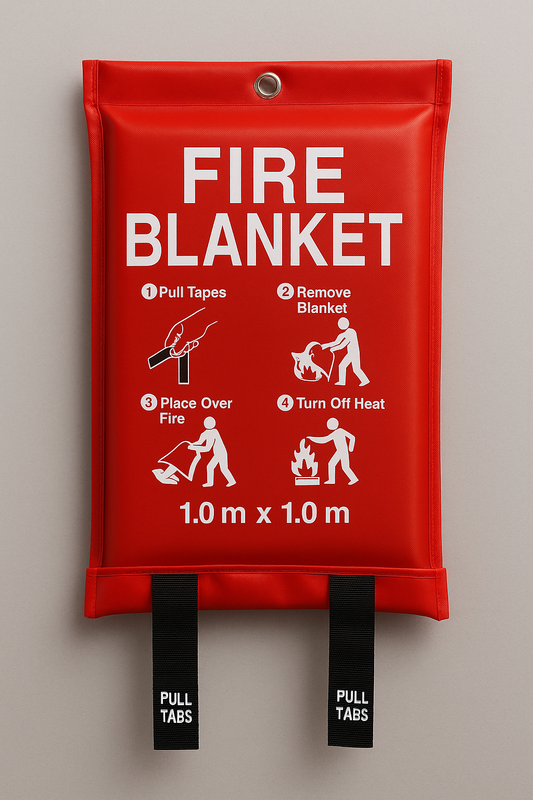 Extinguish Co Fire Blanket – 1m x 1m – Red PVC Wall Bag