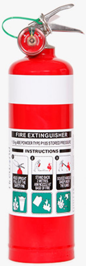 1kg ABE fire extinguisher – 2A:10B:E rated compact extinguisher for homes and vehicles