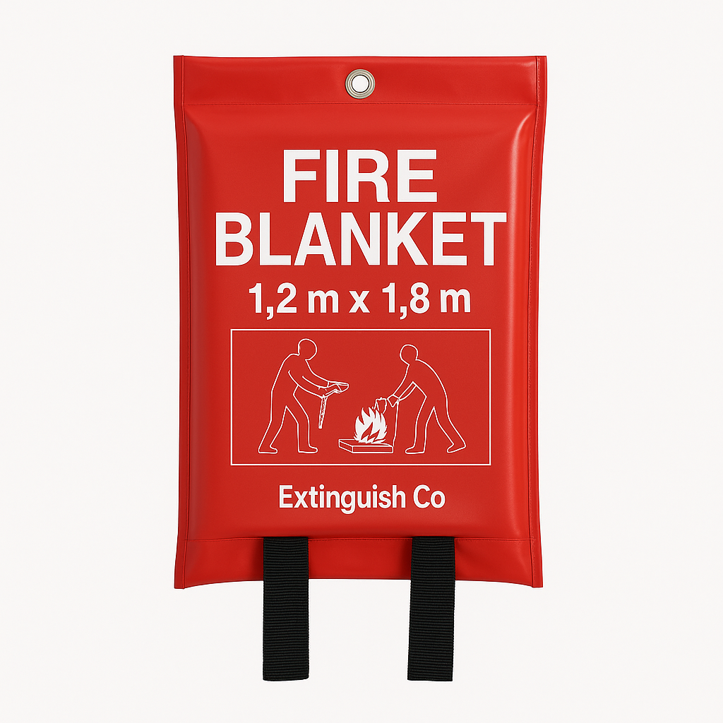 Extinguish Co Fire Blanket – 1.2m x 1.8m – Red PVC Wall Bag (AS/NZS 3504:2006)