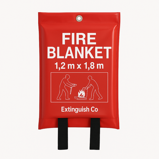 Extinguish Co Fire Blanket – 1.2m x 1.8m – Red PVC Wall Bag (AS/NZS 3504:2006)