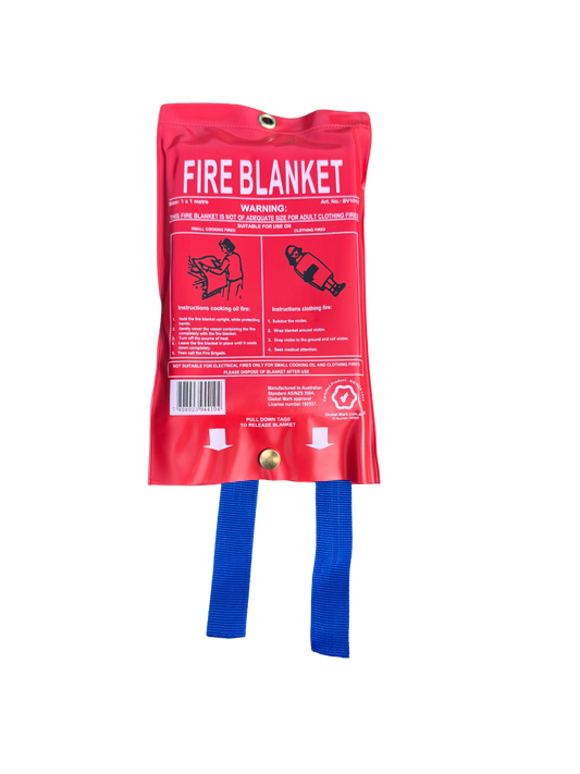 Extinguish Co Fire Blanket – 1m x 1m – Red PVC Wall Bag
